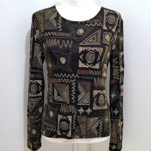 Sparkly Black Top S Vintage